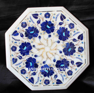 Indian Manufacturing Top Class White Marble Inlay <b>Work</b> <b>Table</b> Top Handmade Natural Design Marble Dinning Decoration <b>Table</b> Tops - Product Image 1