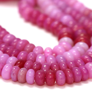 Magnifiques perles d'opale rouge vin, forme ronde, lisses, 7-9 mm, perles d'opale rouge vin de qualité AAA, bijoux en perles d'opale. - Product Image 3