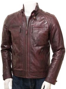 Custom Logo <b>Sheep</b> <b>Skin</b> Cowhide Genuine Leather Men's Solid Colors 100% Original Leather Sporty Leather <b>Jacket</b> For Men's - Product Image 3