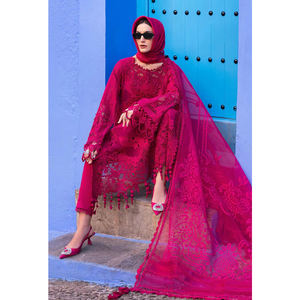 ชุดเดรสงานเลี้ยงแบบทางการปักลายดีไซเนอร์ชาวปากีสถานสำหรับสุภาพสตรี ชุดเดรสงานเลี้ยง 3 ชิ้น ดีไซน์พิเศษจากดีไซเนอร์อินเดีย-ปากีสถานสำหรับผู้หญิง - Product Image 5