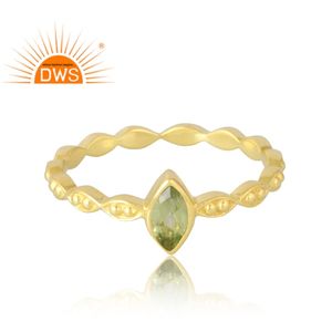 แหวนพลอยเพอริโดธรรมชาติชุบทอง18K 925เงินสเตอร์ลิงสำหรับผู้ผลิตเครื่องประดับแบบละเอียด - Product Image 3