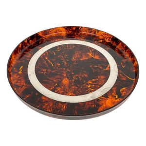 Plateau de service en résine naturelle pour dessert en corne de grande taille, forme ronde, corne solide, idéal pour servir du chocolat, vaisselle de qualité supérieure - Product Image 5