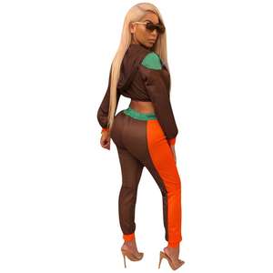 Conjunto de Sudadera con capucha recortada para mujer 2024, conjunto de talla grande al por mayor, chándal de entrenamiento de gimnasio personalizado para invierno - Product Image 2