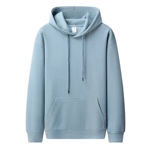 Sweats à capuche 100% coton vierge épais pour hommes avec logo de broderie personnalisé pour hommes - Product Image 3