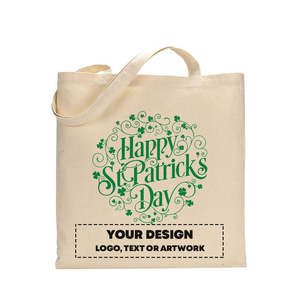 Sac fourre-tout Happy St Patrick's Day Leaf Globe à fermeture ouverte pour la saison printanière - Product Image 3