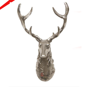 2025 nouveau look argent fini tête de cerf décoration murale pour la maison et l'hôtel - Product Image 1