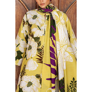 Traje Casual de 3 Piezas de Pana Estampada con Dupatta CD-52004 - Product Image 6