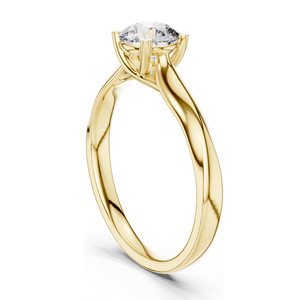 Anillo Solitario con Diamante Cultivado en Laboratorio de 0.65 CT para Mujer, Claridad VVS-VS EF, Oro de 18KT, 14KT, 10KT y Plata 925, Oro Rosa, Amarillo - Product Image 6