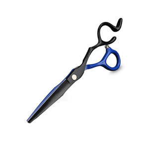 Tijeras de corte de pelo de diseño personalizado, tijeras de salón de belleza hechas de acero inoxidable azul y negro para salón - Product Image 4