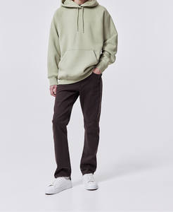 Tissu 100% coton doux et respirant logo personnalisé grande taille prix le moins cher vêtements décontractés pull à capuche uni pour hommes - Product Image 4