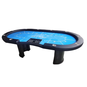 ถาดใส่ชิปโป๊กเกอร์เท็กซัสโฮลเอ็มคุณภาพสูงสำหรับ 10 ผู้เล่น วัสดุ MDF+ไม้+PU ขนาด 240x120 ซม. รุ่นมืออาชีพสำหรับคาสิโน IIIM Limited Model - Product Image 1