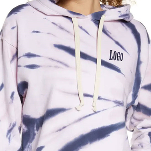 Sweat à capuche avec logo et poche kangourou / Design à manches longues avec tissu doux à prix abordable, sweat à capuche tie-dye à coupe décontractée - Product Image 5