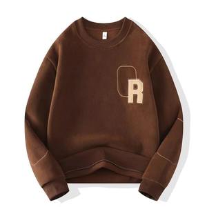 Custom Women's Long Sleeve Pullover Hooded <b>Sweatshirts</b> Autumn Winter Streetwear Front Logo Print Embroidered Fleece Washed - Product Image 3