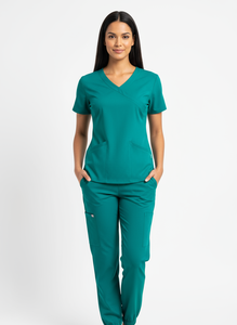 ชุดเครื่องแบบพยาบาลโรงพยาบาลสำหรับผู้หญิงชุดยูนิฟอร์มผ้ายืดสแปนเด็กซ์ชุดเครื่องแบบขัดความงามร้านเสริมสวย - Product Image 6