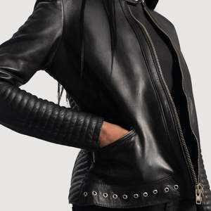 Chaqueta de Motociclista Haley Ray Autumn en Cuero Negro - Product Image 6