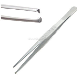 Pinces à dissection manuelles réutilisables de qualité chirurgicale avec pointes dentelées en acier inoxydable certifiées CE - Product Image 2