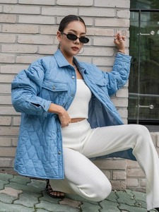 Women's Puffer <b>Jacket</b> with Custom Size & Color Best Selling Winter Warm Full Zipper Women's Bubble <b>Jacket</b> - Product Image 3