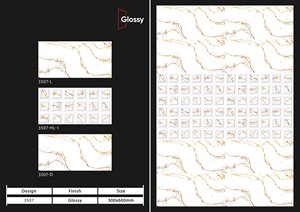 Nouveauté Carreaux muraux 300x600mm impression jet d'encre numérique Céramique Salle de bain Cuisine Carreaux muraux Carreaux céramiques pour murs - Product Image 6