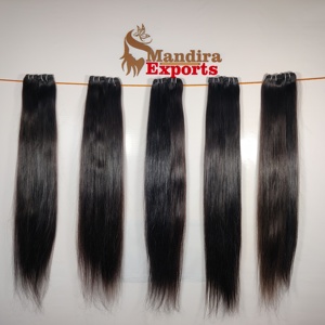 100% máquina sin procesar doble trama virgen negro recto paquetes vietnamita templo Remy extensiones de cabello humano - Product Image 2