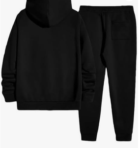 Wholesale Factory Rate Bulk Quantity <b>Mens</b> Cotton Heavyweight Hooded <b>Pullover</b> Hoodies Trouser Set Custom Logo Winter Tracksuits - Product Image 2