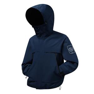 Vente en gros Veste softshell coupe-vent décontractée Vestes à capuche de couleur personnalisée Vestes de pluie imperméables de haute qualité pour hommes - Product Image 5