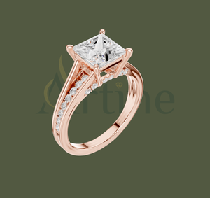 Terra jewels Anillo de diamantes CZ chapado en oro de 14 quilates con antigüedad - Product Image 1