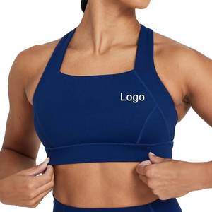 Conjunto de Yoga de 2 piezas con logotipo personalizado para mujer, con Sujetador deportivo y pantalones cortos de gimnasio, verano 2023 - Product Image 3