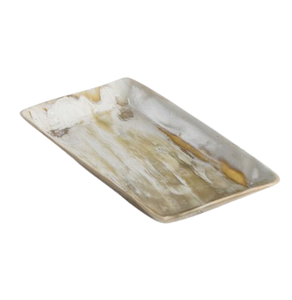 Fabricant Fournisseur Plateau en corne de buffle poli naturel Plateau de service en corne de buffle pour thé Vaisselle de cuisine - Product Image 1