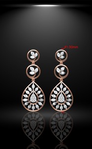 ชุดเครื่องประดับสแตนเลสชุบทองคำขาว/เหลือง10K 14K 18K สำหรับผู้หญิงของขวัญงานปาร์ตี้ - Product Image 2