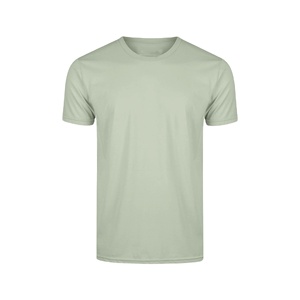 Camiseta de Algodón Pima para Hombre, Camisetas de Manga Corta con Cuello Redondo, Estilo Casual de Verano, Tela Suave, Lisa, Ropa de Marca - Product Image 1