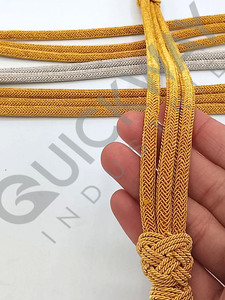 Cordón de Metal Trenzado Dorado y Plateado para Gorras, Cómodo Cordón de Alambre Metálico para Vestidos y Gorras de Ceremonia, Hecho a Medida - Product Image 4