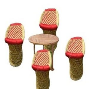 Taburete de bambú ligero y respetuoso con el medio ambiente, diseño compacto duradero, nuevo estilo, conjunto otomano para exteriores, restaurante, cocina, jardín, conjunto para exteriores - Product Image 2