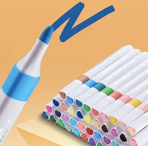 12/24/36/48 Farben Acryl Marker Kunst-Set mit rundem Zeh-Spitzen für Mehrflächen-Frotterkunst Felsmalerei Steinglas