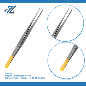 Fórceps de tejido T.C. Debakey Fórceps de abrazadera de grado quirúrgico de 25 cm Instrumento de acero inoxidable de 1,5mm Hecho en Pakistán - Product Image 3