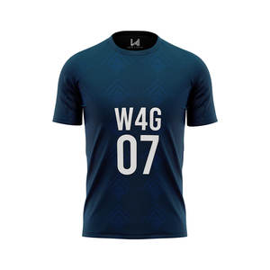 Maillot de football à séchage rapide, impression par sublimation, personnalisé, 100% polyester, col rond, 240g, maillots vierges antibactériens pour hommes adultes - Product Image 2