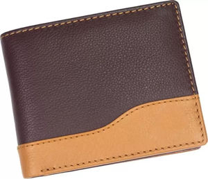 Cartera de Material de PC de cuero genuino Vintage delgada con costuras ultrafuertes de lujo para hombre, cierre de cremallera largo corto con bloqueo RFID - Product Image 4