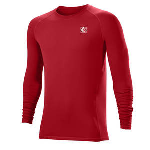 Camisetas personalizadas de manga larga para hombres de gimnasio, camisetas de color sólido para jóvenes - Product Image 1