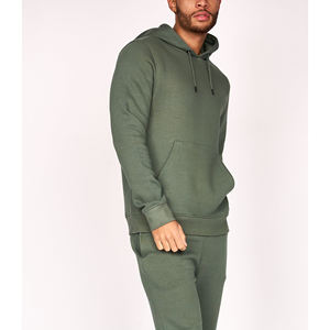 Conjunto Deportivo Informal Unisex Personalizado de Otoño, Ligero, 100% Algodón, Absorbente de Sudor, Sudadera con Capucha y Logotipo, Pantalones de Dos Piezas - Product Image 4