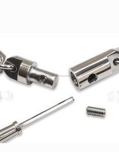 ตัวล็อคแบบหกเหลี่ยม สแตนเลส ชุดอุปกรณ์ล็อคแบบหกเหลี่ยม สำหรับเครื่องประดับ สร้อยคอ กุญแจล็อคแบบหกเหลี่ยม ตัวล็อคแบบหกเหลี่ยม ขนาด 28 มม. x 8 มม. - Product Image 1