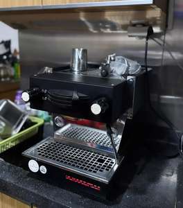 Mini machine à expresso semi-automatique, cafetière électrique, capacité de 10 tasses, boîtier en aluminium, haute efficacité, français, espagnol - Product Image 1