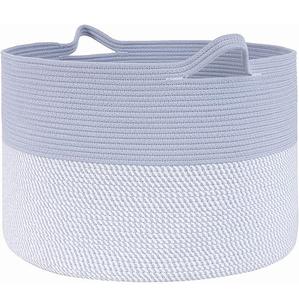 Venta caliente cesta de algodón de hierba marina cesta de maceta de almacenamiento tejida para decoración del hogar multiusos para sala de estar baño lavandería - Product Image 2