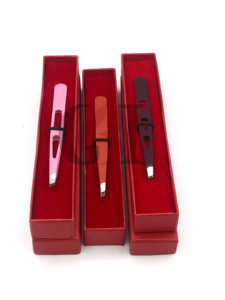 แหนบต่อคิ้วปลายเงินทำจากสเตนเลสสตีลเคลือบผงสีต่างกันอุปกรณ์เสริมความงามปรับแต่งโลโก้ได้ตามต้องการ - Product Image 3