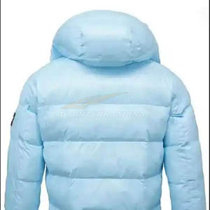 Vêtements d'hiver pour hommes de haute qualité, couleur unie, vestes à capuche à col montant et bouffantes, doudoune chaude en coton, vente en gros - Product Image 6