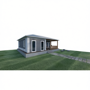 Casa Prefabricada de Una Planta, Moderna, con Estructura de Madera Tratada Térmicamente, Casa de Verano de 76m², 2 Dormitorios, 1 Baño, Fácil de Montar - Product Image 2