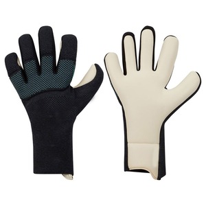 Guantes de portero de fútbol de puño completo tejido de malla negra hechos a medida de alta calidad, venta elástica, apropiados para portero de portero - Product Image 1