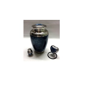 Urnas biodegradables de acero inoxidable de doble pared para cenizas con urnas de metal de aspecto elegante de proveedor indio - Product Image 2