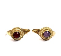 Bague de style bohème Super Premium pour filles et femmes en laiton métal et améthyste naturelle sertissage de lunette pour anniversaire