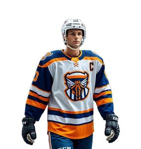 เสื้อฮอกกี้น้ำแข็งสำหรับผู้ชายเสื้อเจอร์ซีย์ฝึกซ้อมเสื้อเจอร์ซีย์แบบสั่งทำสไตล์ใหม่ - Product Image 1