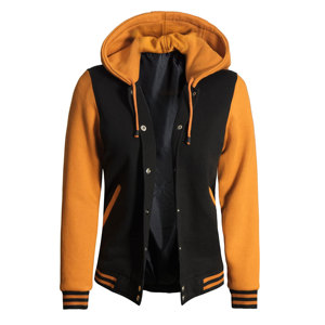 Customized Design Hooded Letterman <b>Jacket</b> <b>Women</b> Highschool Baseball <b>Bomber</b> <b>Lightweight</b> Winter Breathable Dyed Windproof - Product Image 2