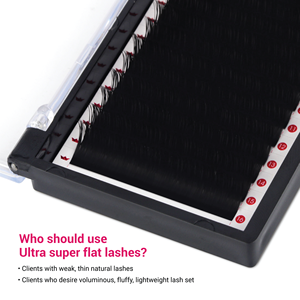 CharmLash haut de gamme PBT mat plat cils Extensions foncé CC/DD BC Curl gros cachemire plat fendu conseils - Product Image 4